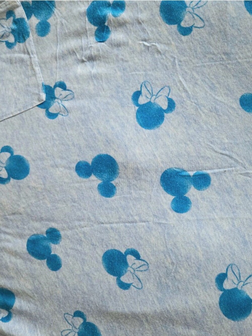 Disney Mickey Minnie Pajama Set XXL Blue Short Sleeve Top & Pants - Picture 4 of 5